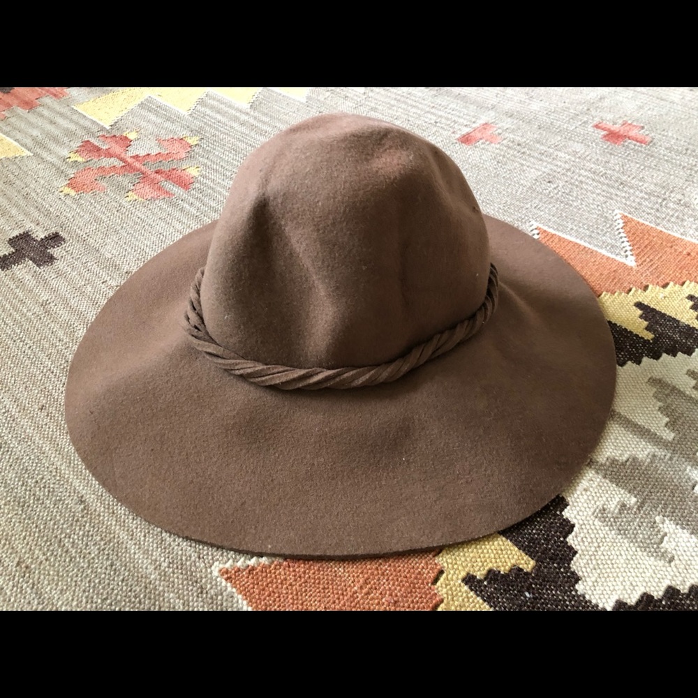 Free people brown wool hat